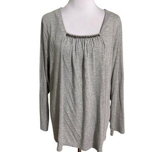 Croft & Barrow Light Gray Blouse
